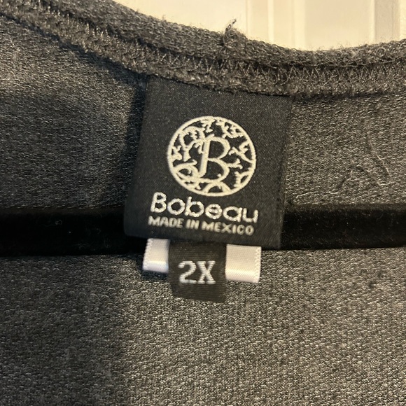 Bobeau Charcoal Hooded Open Cardigan - Picture 2 of 4